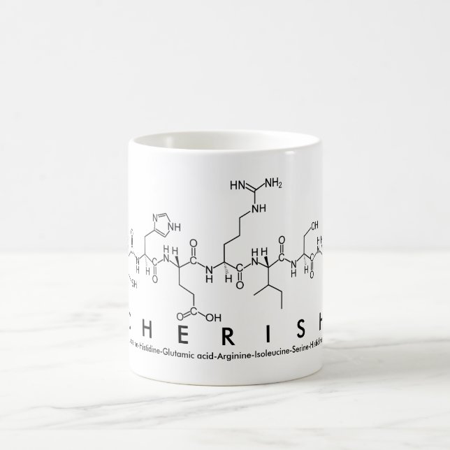 Cherish peptide name mug (Center)
