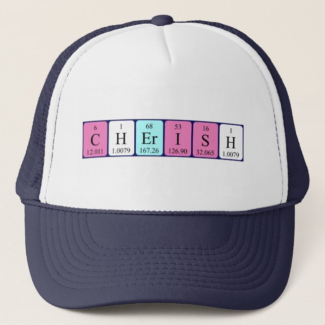 Cherish periodic table name hat (Front)