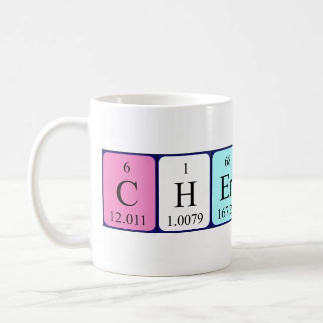 Cherish periodic table name mug (Left)