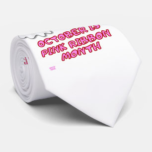 "CHERISH THE BOO BEES" funny Pink Ribbon    Tie