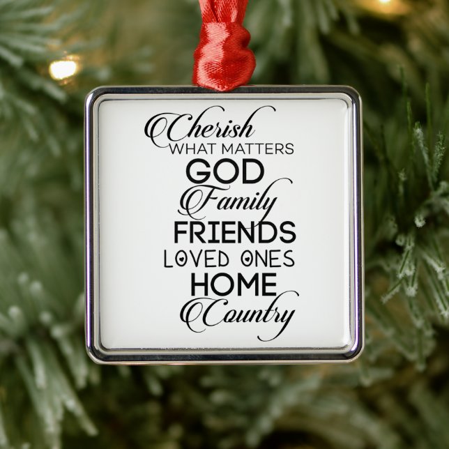 Cherish What Matters Metal Tree Decoration (Tree)