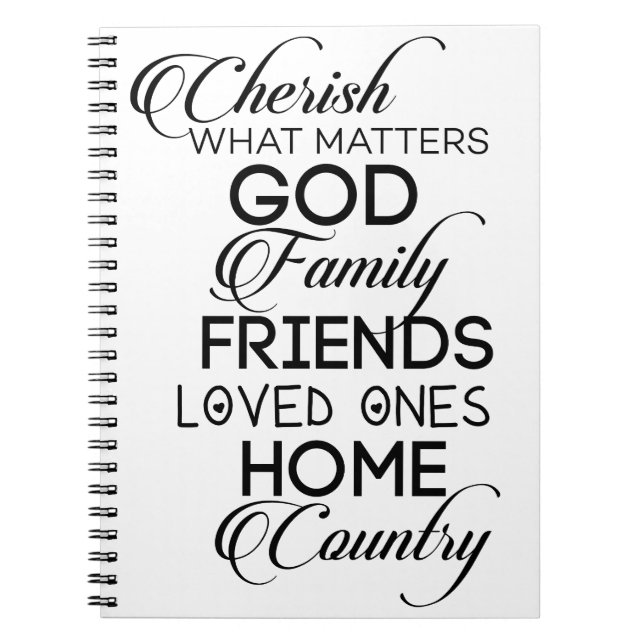 Cherish What Matters Notebook (Front)