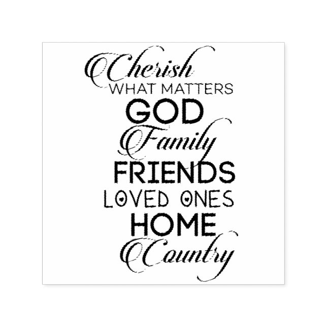 Cherish What Matters Self-inking Stamp (Design)