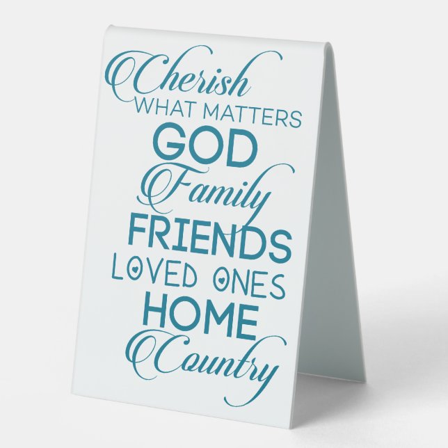 Cherish What Matters Teal (Front)