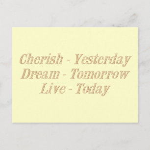 Cherish yellow postcard