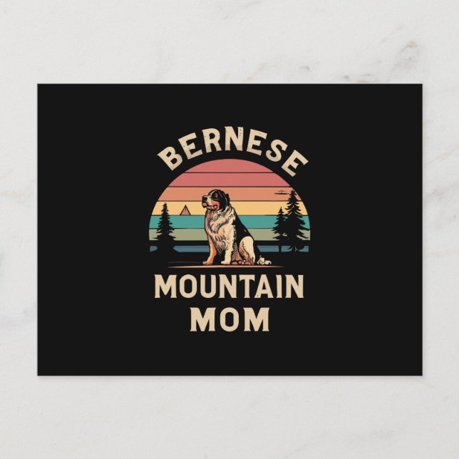 Cherish Your Love: Bernese Mountain Dog Mum Postcard (Front)