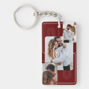 Cherish Your Moments - Personalised 4 Photo Collag Key Ring