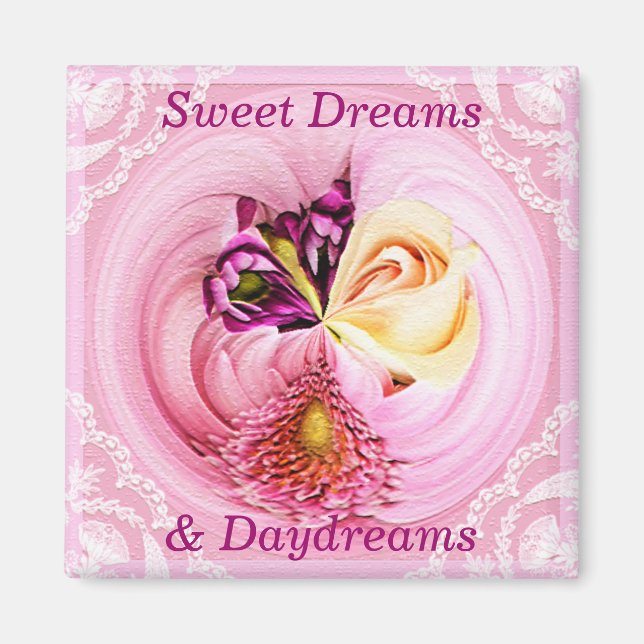 Cherished Bouquet Art Magnet Square (Front)