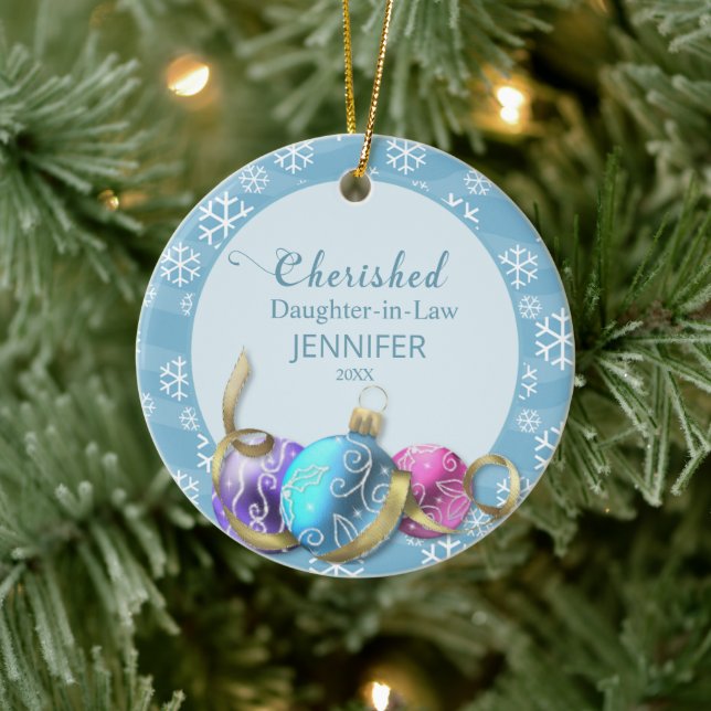  Cherished Daughter In law Christmas Ceramic Tree Decoration (Tree)