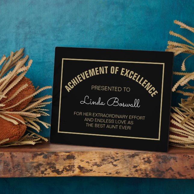 CHERISHED Gift! Custom Best AUNT plaque (Side)