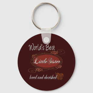 Cherished Little Sister Key Ring