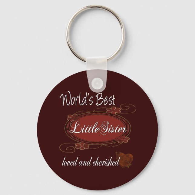 Cherished Little Sister Key Ring (Front)