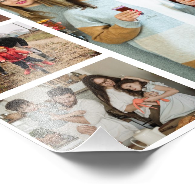 Cherished Memories: Customisable 4 Photo Collage Print (Corner)