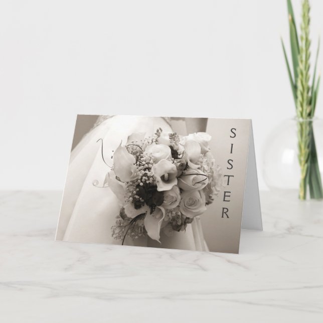 CHERISHED MEMORIES TO SIS AND HUSBAND WEDS CARD (Front)