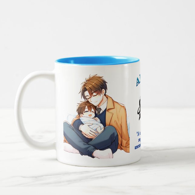 Cherished Moments – Father & Child Embrace Mug (Left)