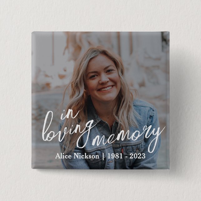 Cherished Moments Memorial 15 Cm Square Badge (Front)