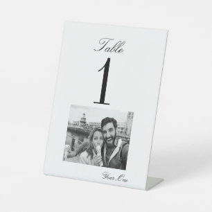 Cherished Moments Wedding Table Number Card (5x7) Pedestal Sign