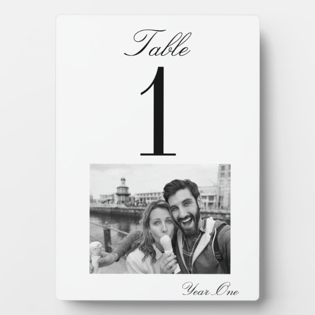 Cherished Moments Wedding Table Number Card (5x7) Plaque (Front)