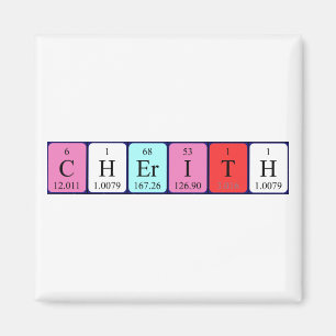 Cherith periodic table name magnet