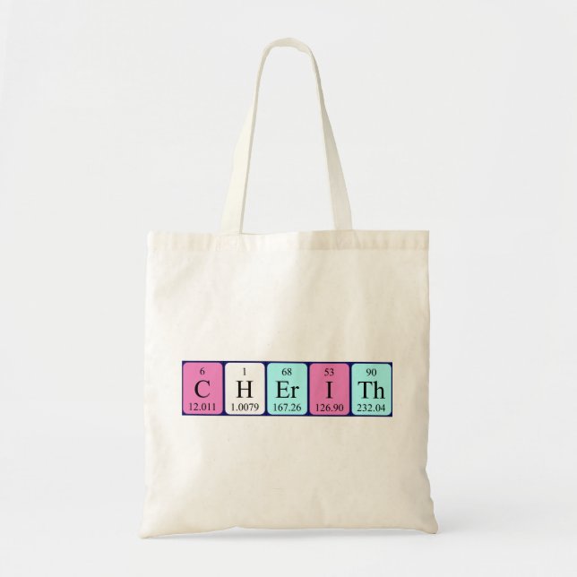Cherith periodic table name tote bag (Front)