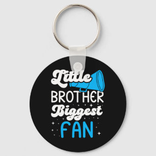 Cherleader Little Brother Biggest Fan Cheerleader Key Ring