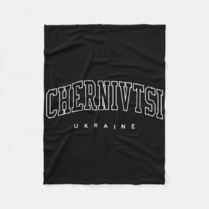 Chernivtsi Ukraine Trendy Varsity Athletic Style Fleece Blanket