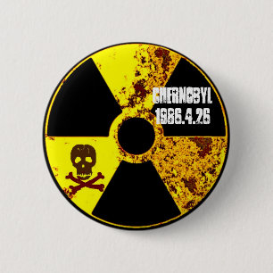 Chernobyl memorial anti nuclear 6 cm round badge