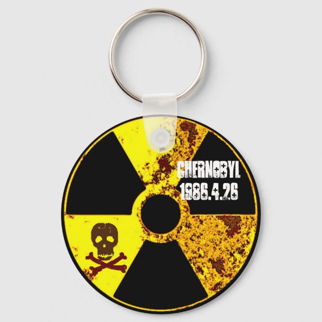 Chernobyl memorial anti nuclear key ring (Front)