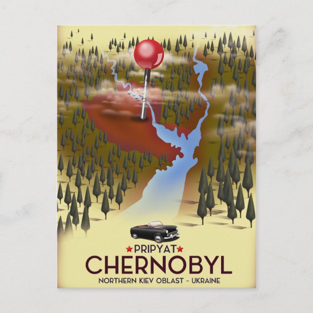 Chernobyl, Pripyat, ukraine Travel poster Postcard (Front)