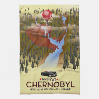 Chernobyl, Pripyat, ukraine Travel print Tea Towel