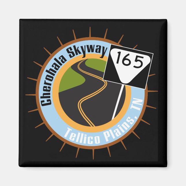 Cherohala Skyway Famous Motorcycle Road Magnet (Front)