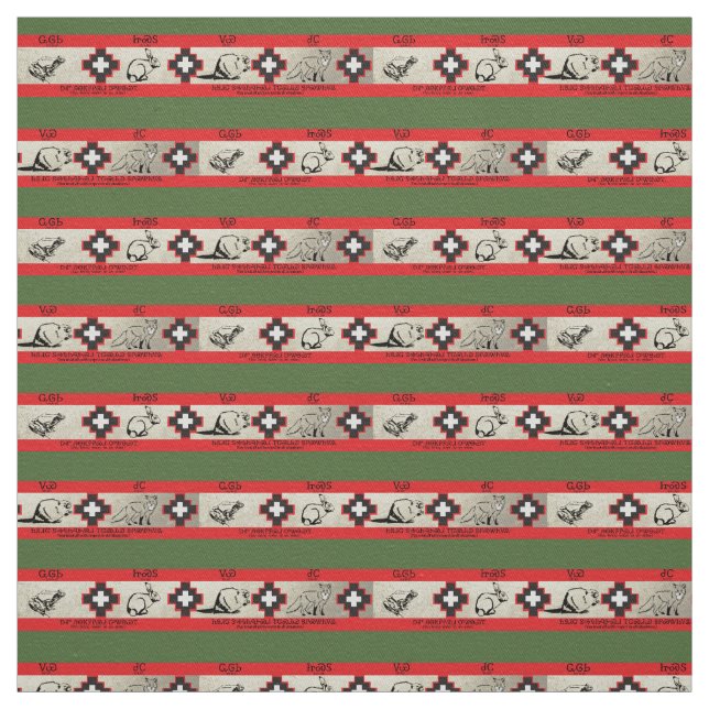 Cherokee Animal Prints Fabric (Swatch)