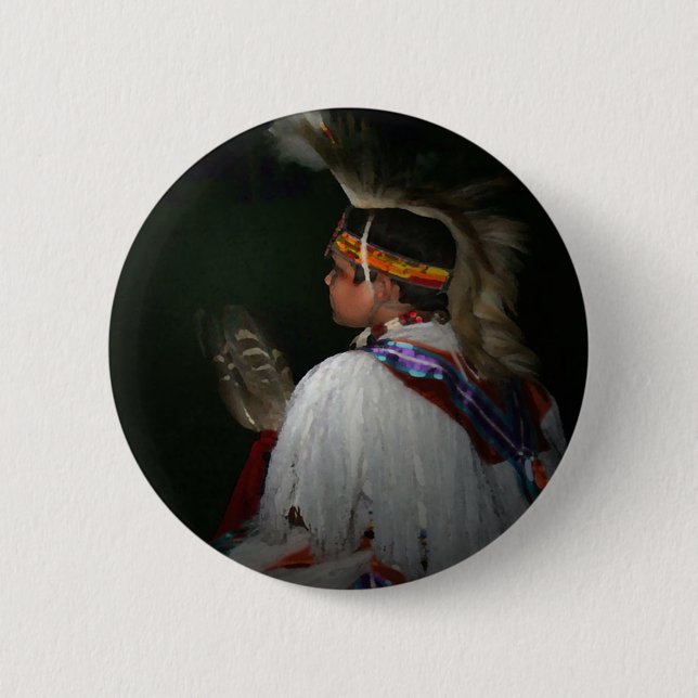 Cherokee Boy 6 Cm Round Badge (Front)