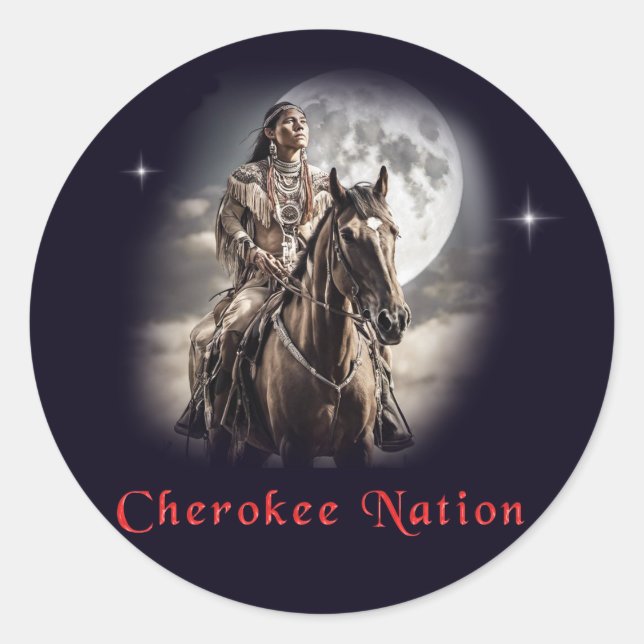 Cherokee Classic Round Sticker (Front)