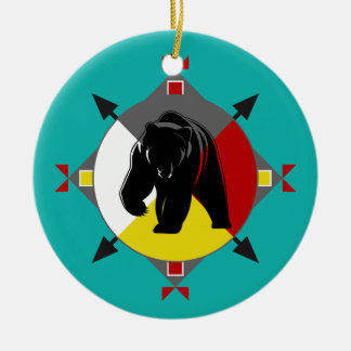 Cherokee Four Directions Bear Ornament