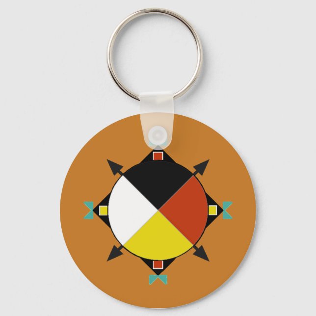 Cherokee Four Directions Key Ring (Front)