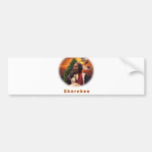 Cherokee Indian art Bumper Sticker