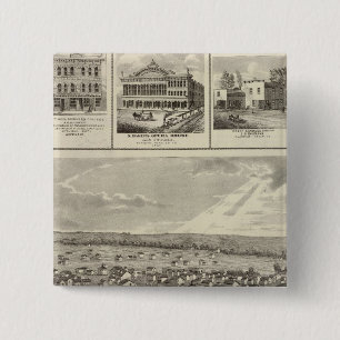 Cherokee, Iowa, 1875 businesses in Centerville 15 Cm Square Badge