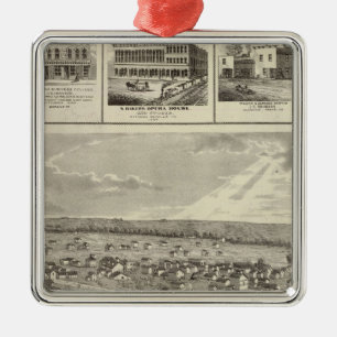 Cherokee, Iowa, 1875 businesses in Centerville Metal Tree Decoration