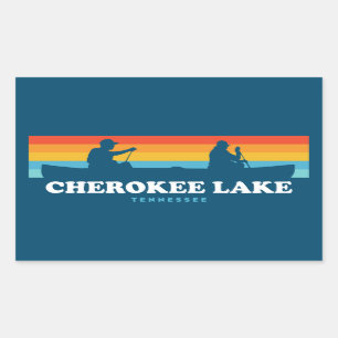 Cherokee Lake Tennessee Canoe Rectangular Sticker