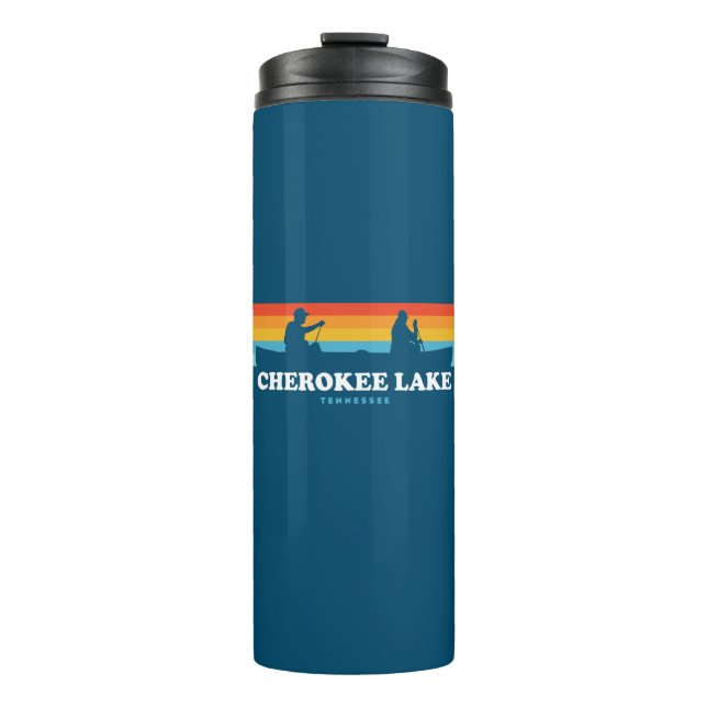 Cherokee Lake Tennessee Canoe Thermal Tumbler (Front)