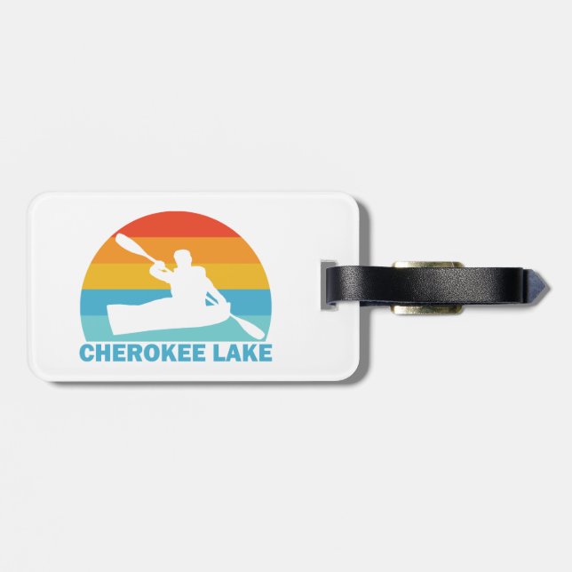 Cherokee Lake Tennessee Kayak Luggage Tag (Back Horizontal)