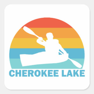 Cherokee Lake Tennessee Kayak Square Sticker