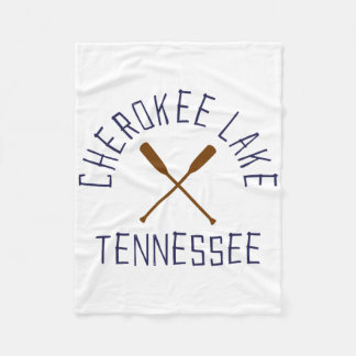 Cherokee Lake Tennessee Outdoors Vintage  Fleece Blanket