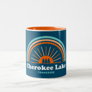 Cherokee Lake Tennessee Rainbow Two-Tone Coffee Mug