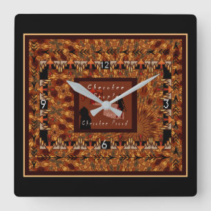 Cherokee Nation Square Wall Clock