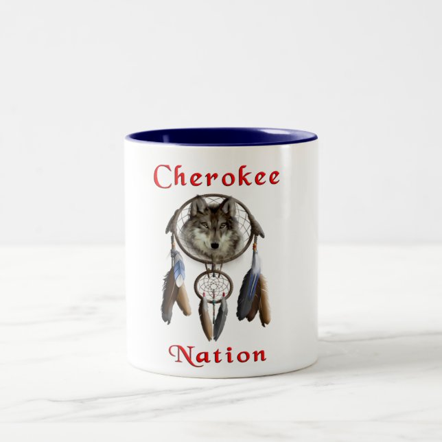 Cherokee nation Two-Tone coffee mug (Center)