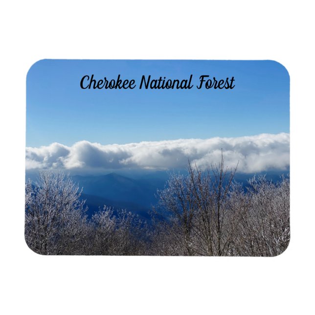 Cherokee National Forest Snow Magnet (Horizontal)