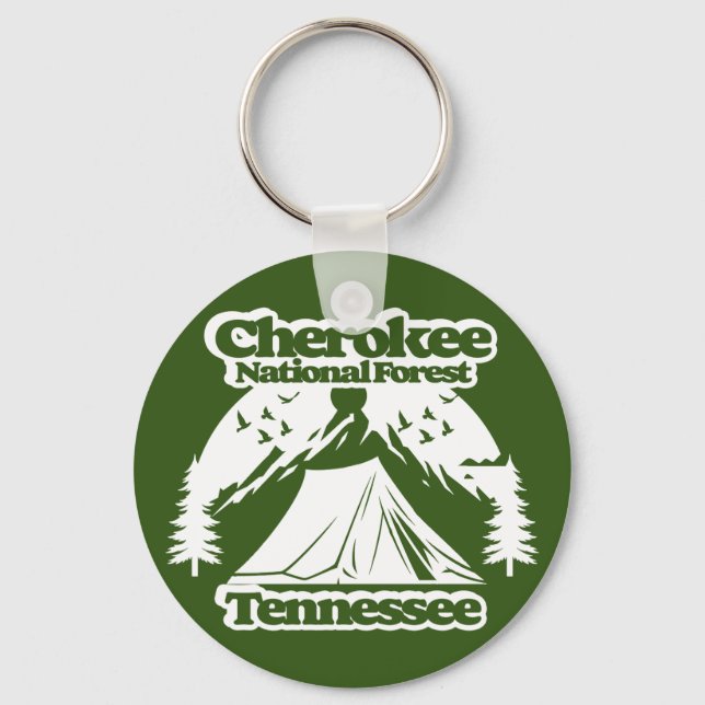 Cherokee National Forest Tennessee Key Ring (Front)