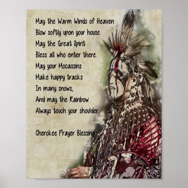 Cherokee Prayer Blessing   Poster (Front)